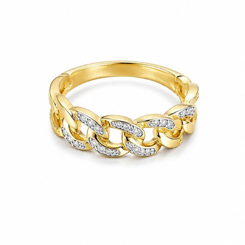 Anel Elos Trançados Rodio