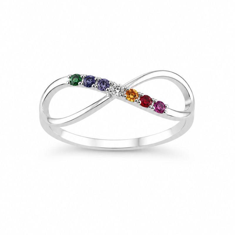 Anel Infinito Zirconias Coloridas