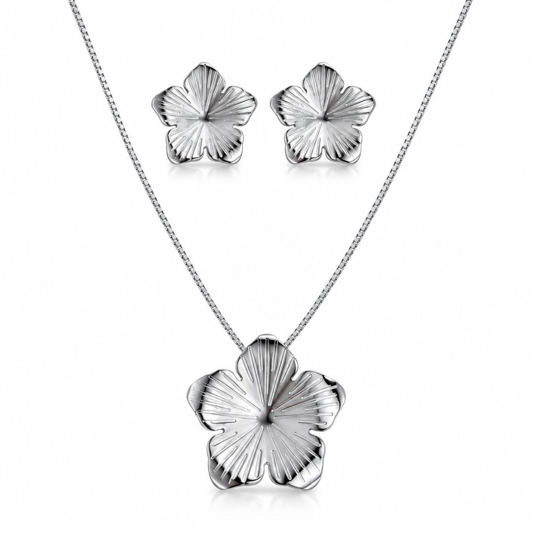 Conjunto Organico de Flor c/ Detalhes a Laser